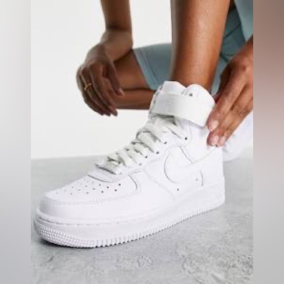 Nike Shoes - Nike Air Force 1 Hi-Top Sneakers in Triple White